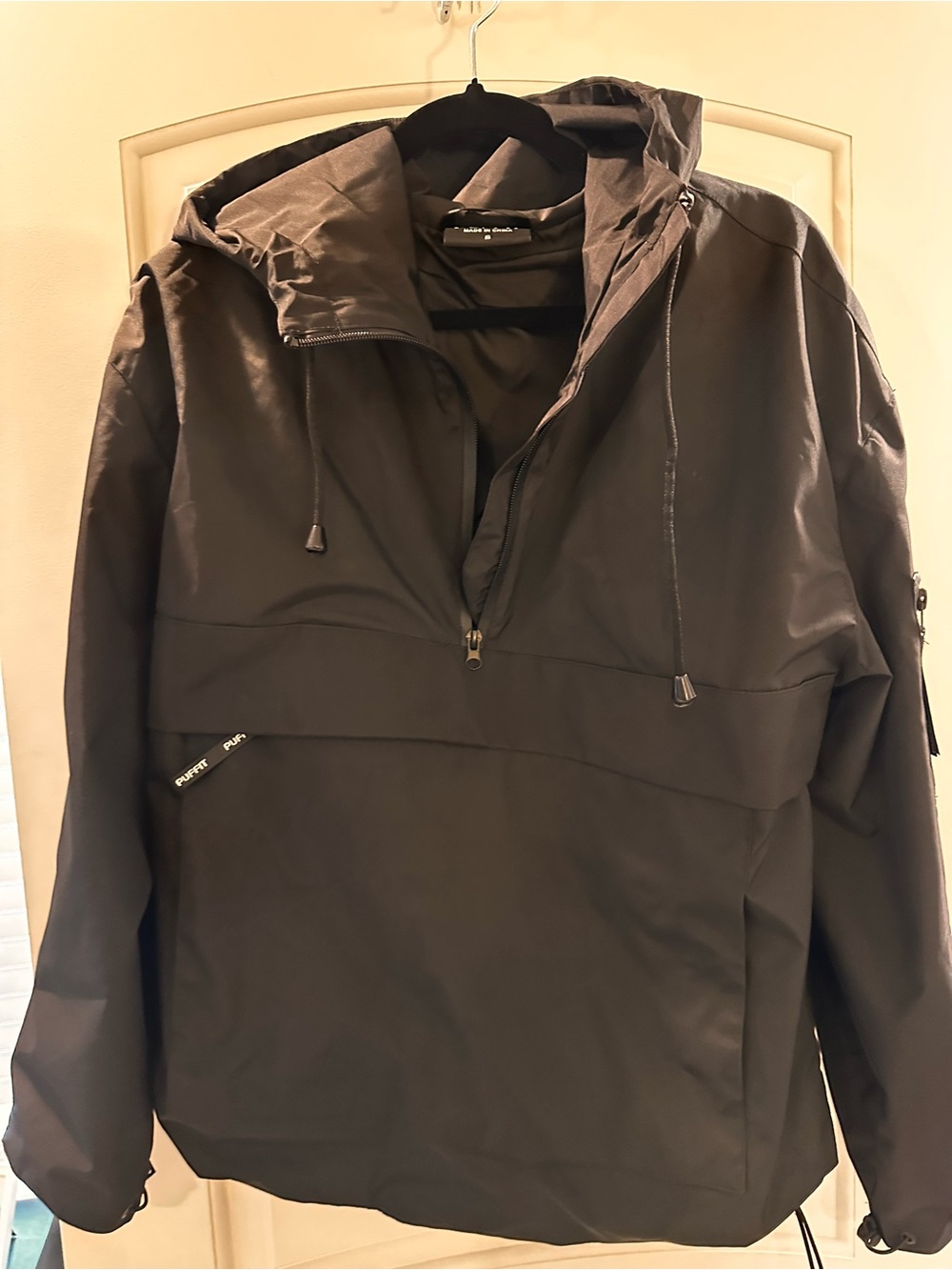 Women’s Puffit Black Hooded Anorak Jacket